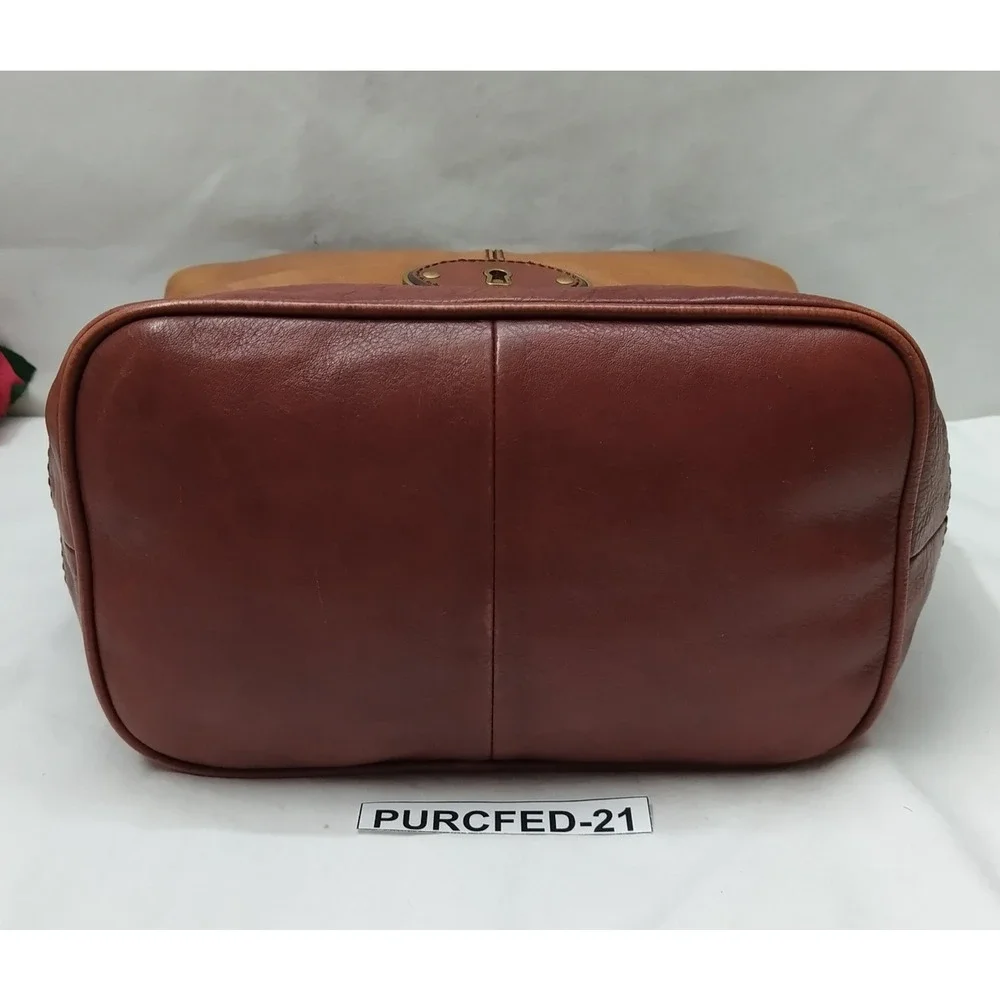 Fossil Maddox Brown Leather Zipper Closure Hobo Shoulder Bag
